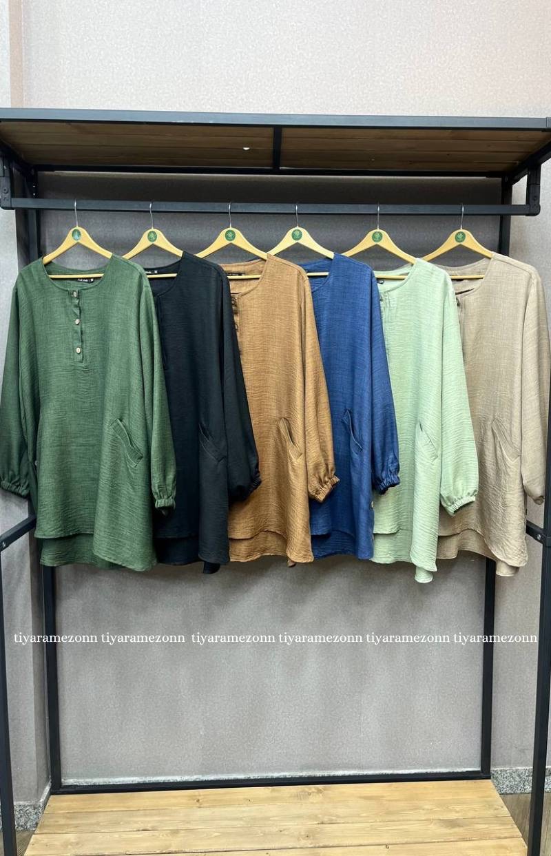 شومیزسایزبزرگ جلو بسته جیب اریب کد 215