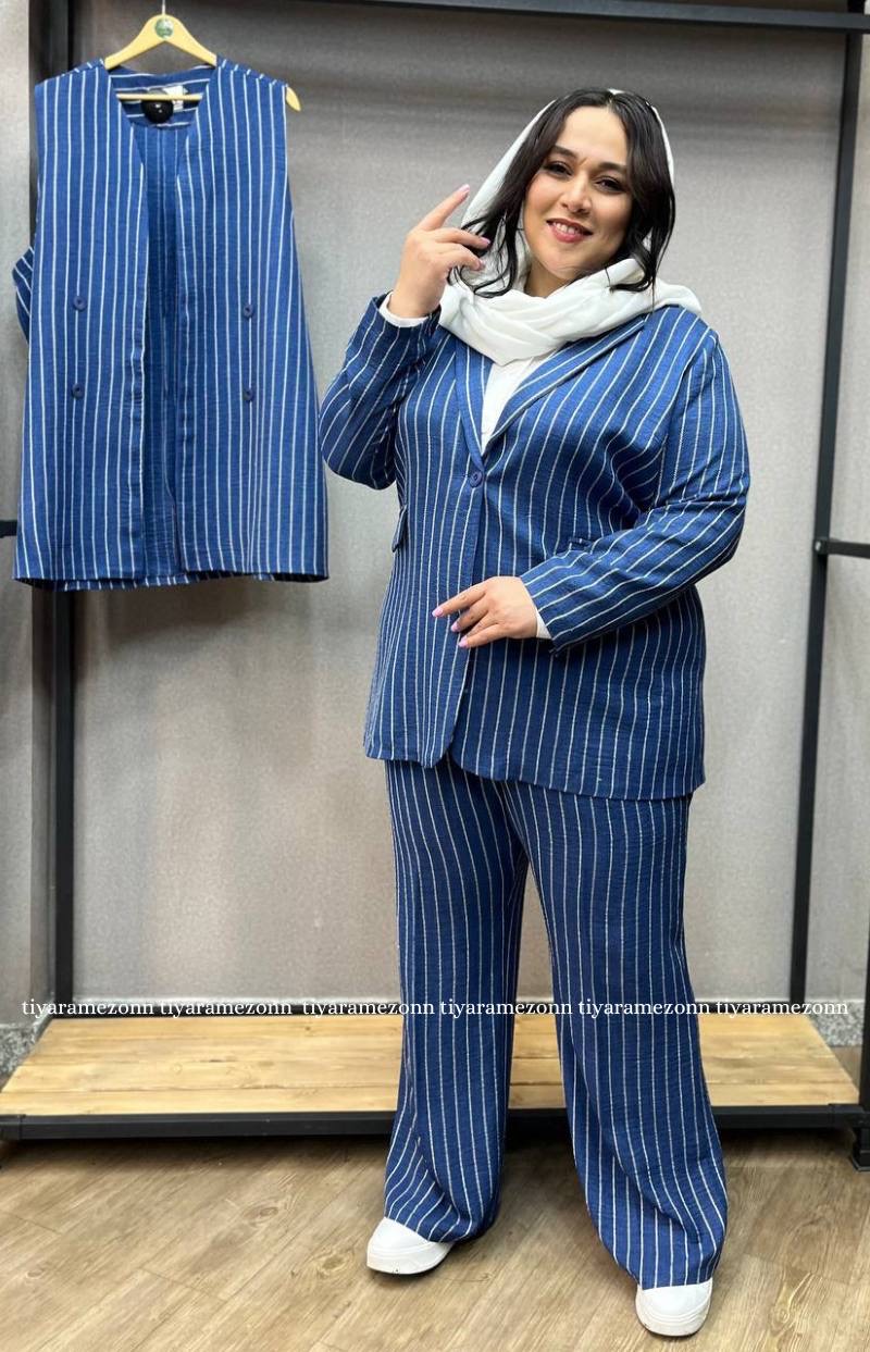 کت و شلوار سایزبزرگ زنانه صوفیا کد 220