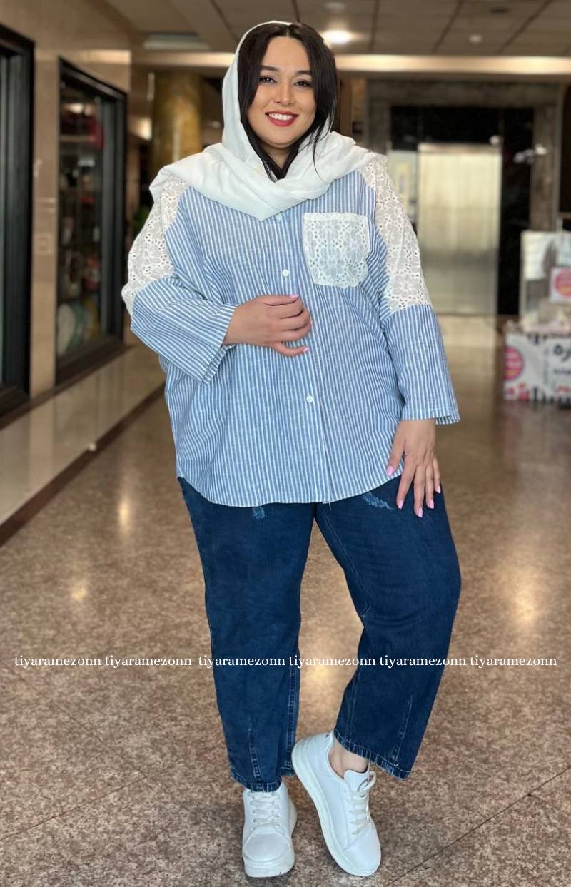 شومیزسایزبزرگ استین کیمونو کد226