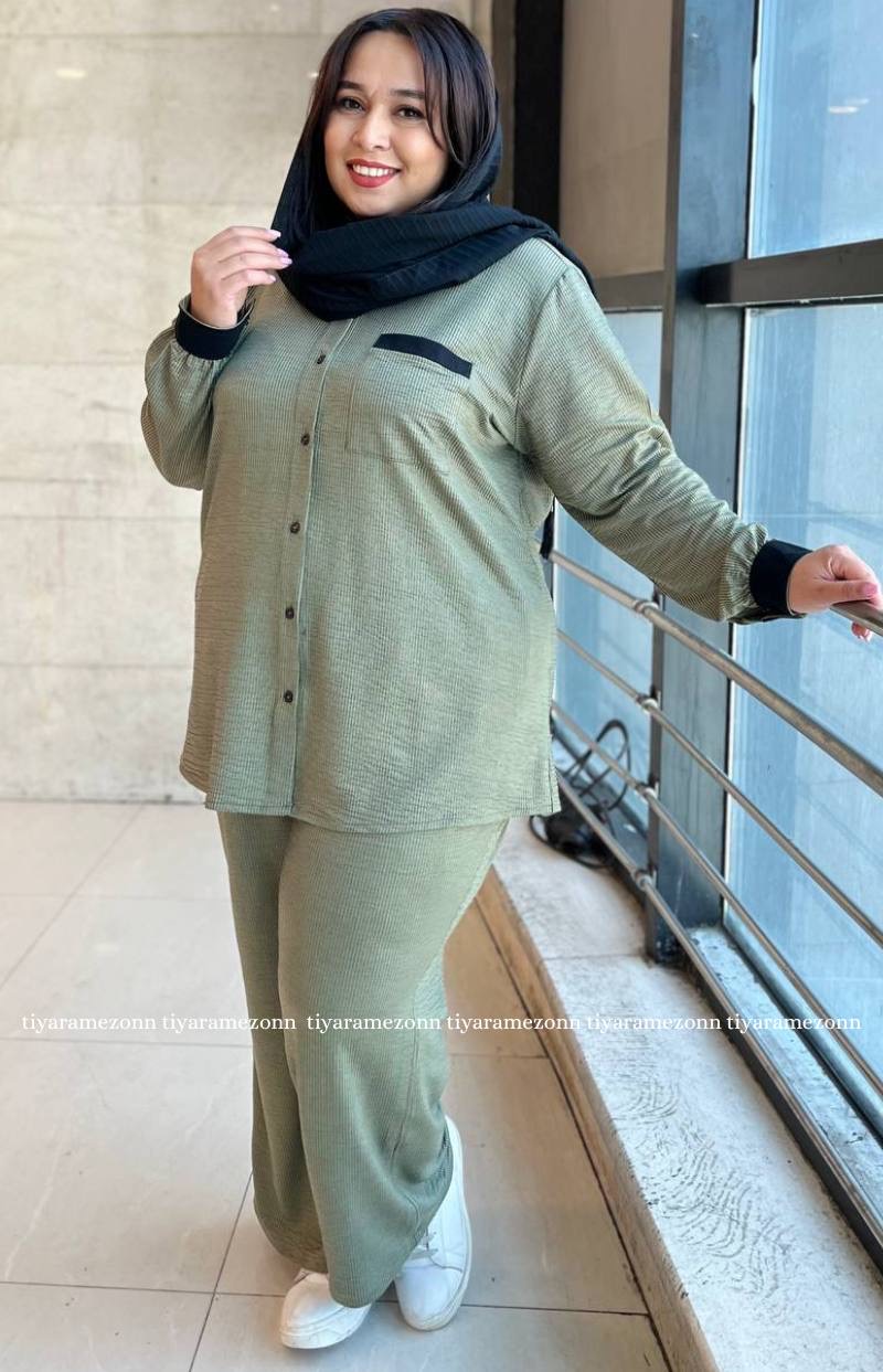 ست شومیز وشلوار سایزبزرگ رویال کد 238