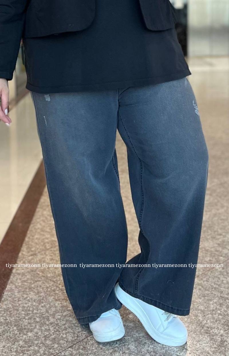 شلوار جین سایزبزرگ بگ  تابستانی کد 246