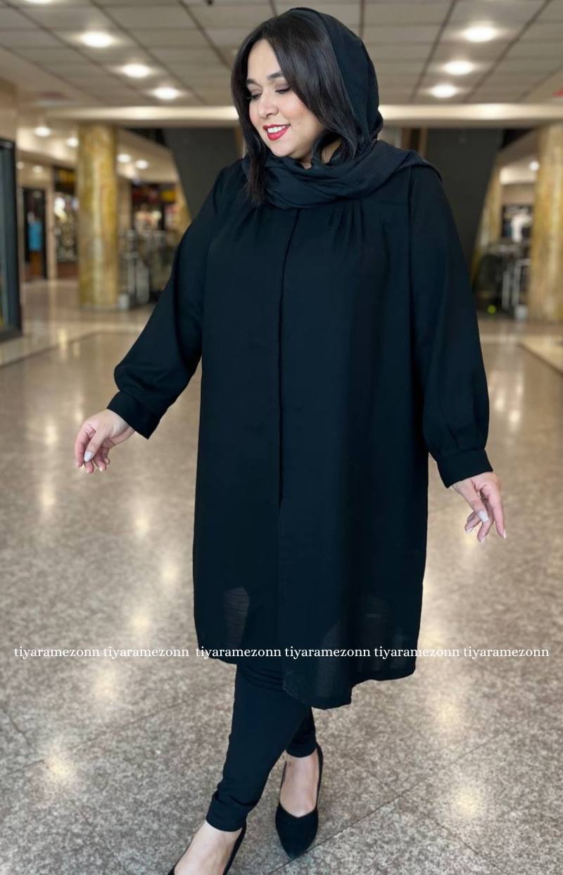 مانتو سایز بزرگ ساده کد 257