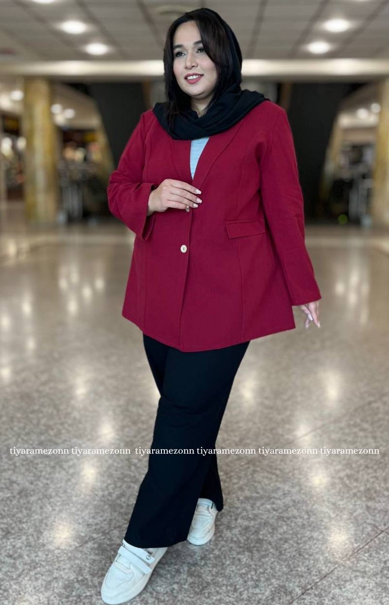 کت سایزبزرگ زنانه لینن کد 278