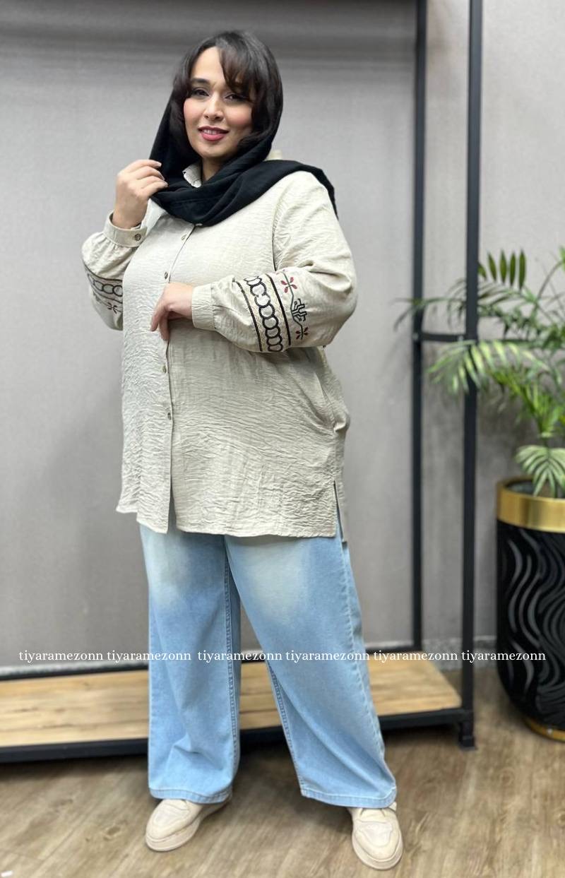 شومیز سایزبزرگ  پولک سنتی کد 291