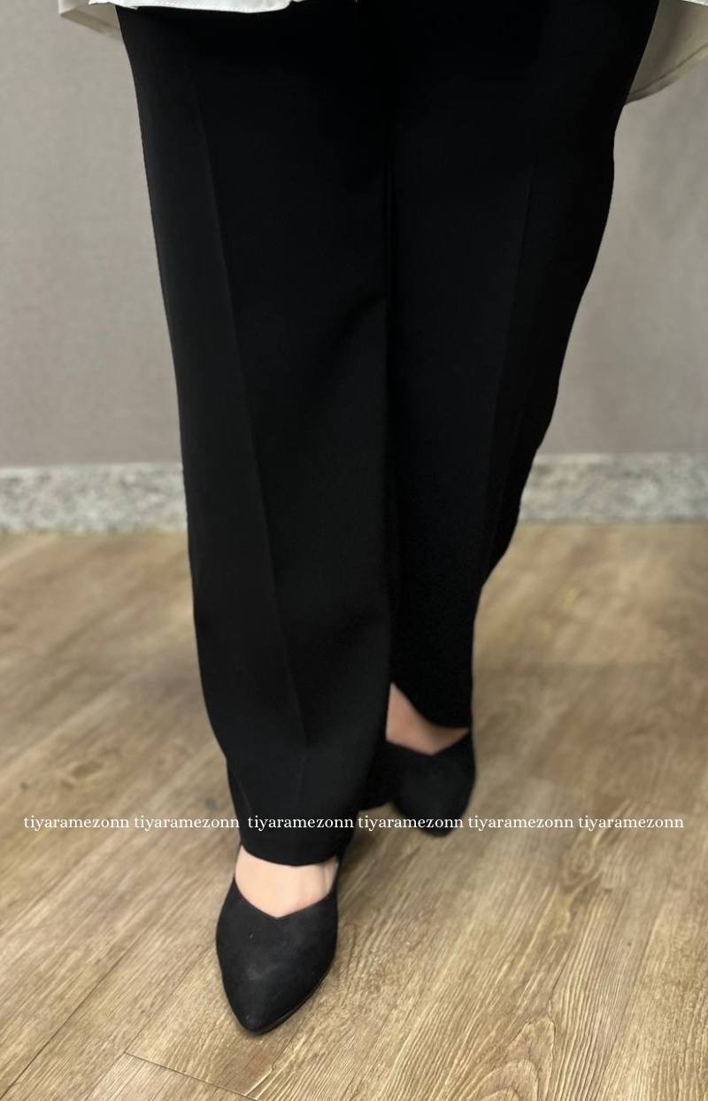 شلوار راسته سایزبزرگ  کرپ مرویجت  کد 298