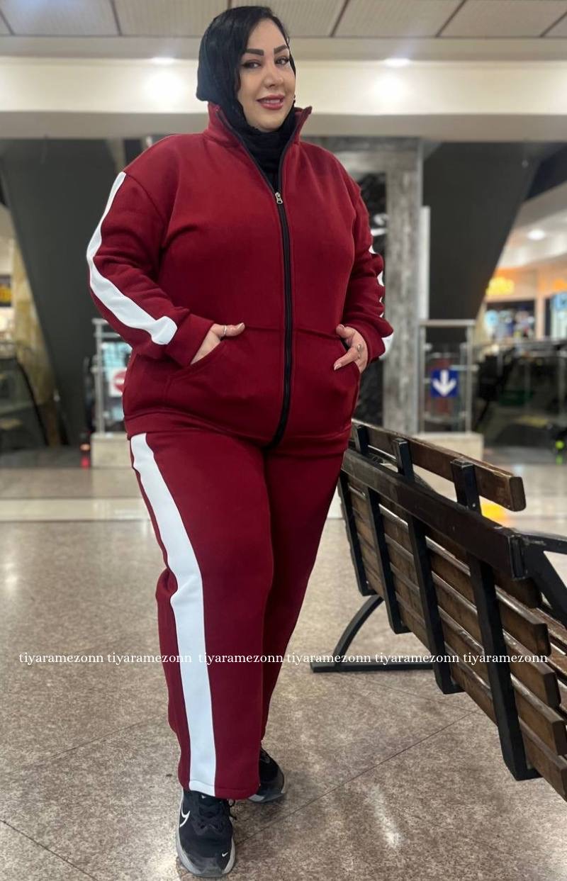 ست سویشرت و شلوار سایزبزرگ مدل اکلت کد 353