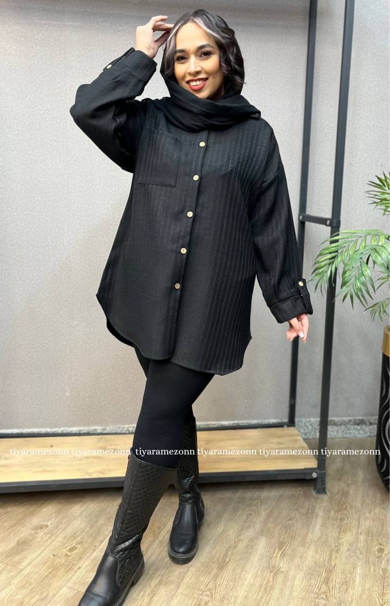 شومیز مانتویی سایزبزرگ  مدل زارا کد 350