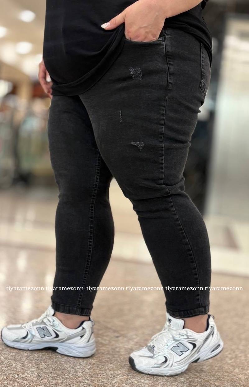 شلوار جین اسکینی سایزبزرگ کد 372