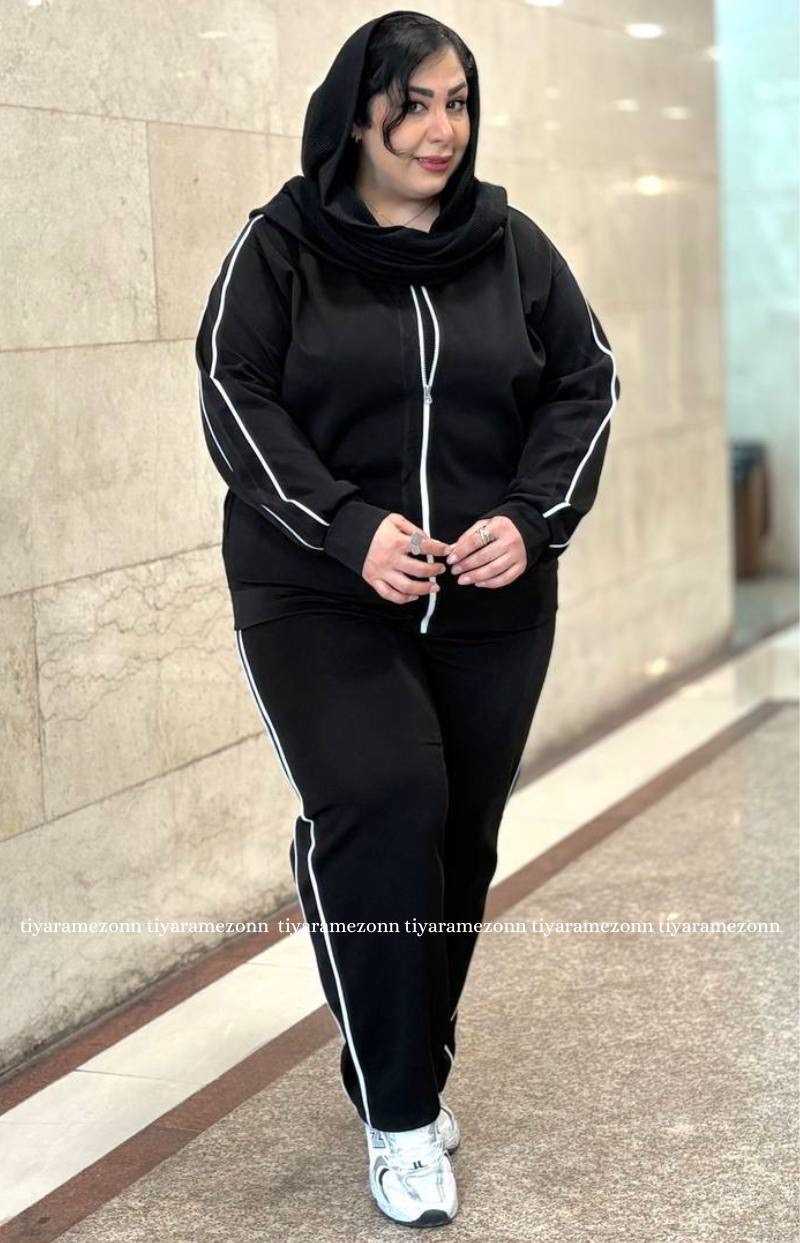 ست سویشرت و شلوار سایزبزرگ مدل گلکسی کد 399