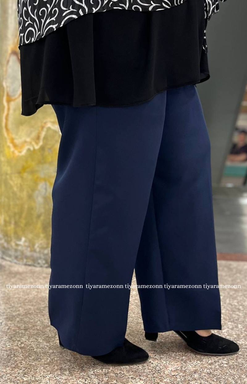 شلوار نیم بگ  سایزبزرگ مدل مازراتی کد 408