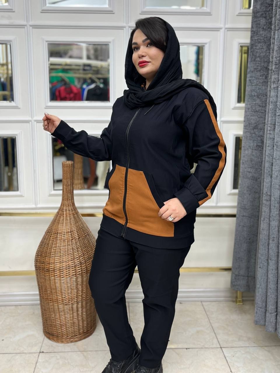 ست هودی و شلوار زنانه کد 035