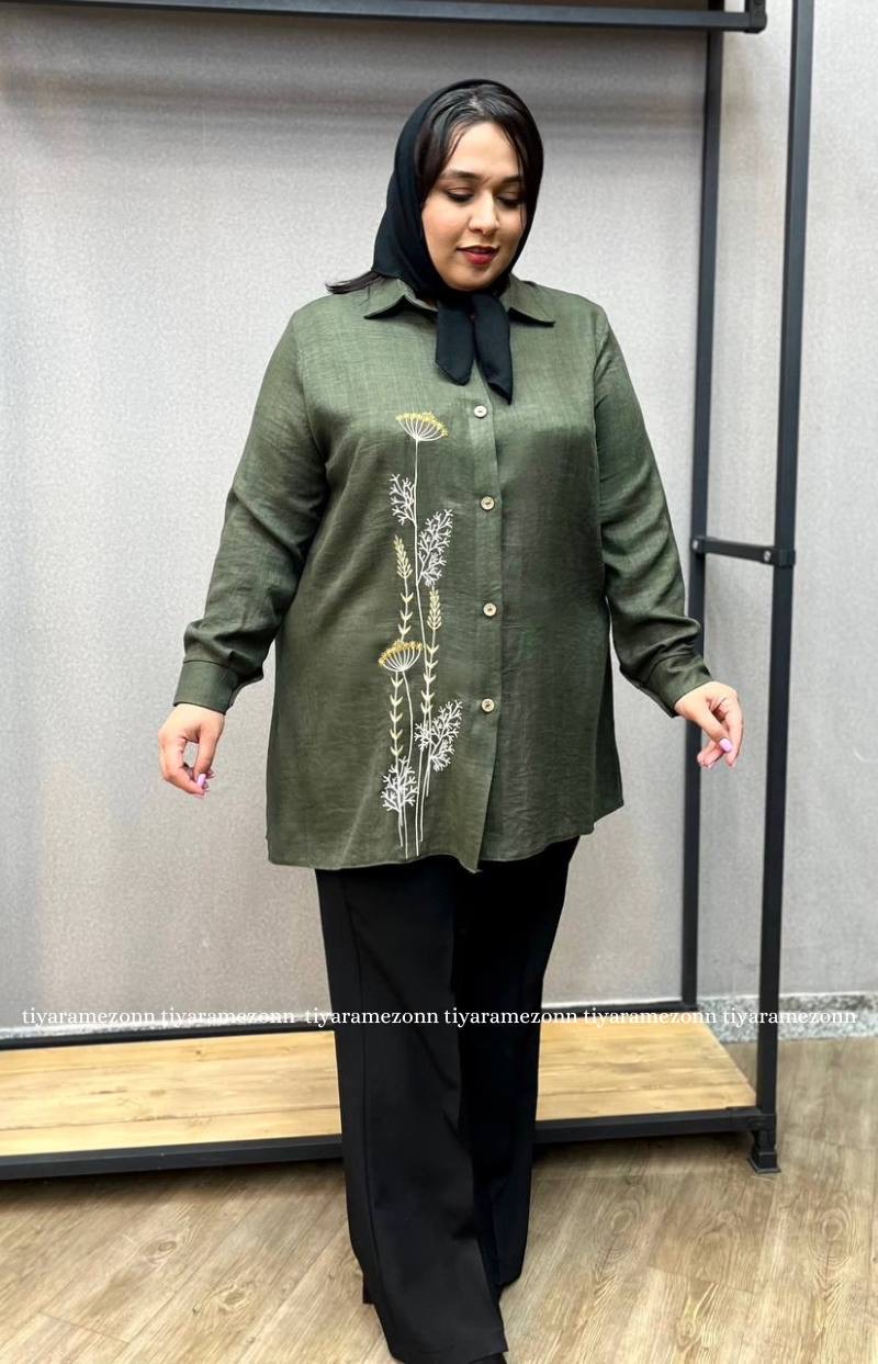 شومیزسایزبزرگ بغل گلدوزی قاصدک کد 218