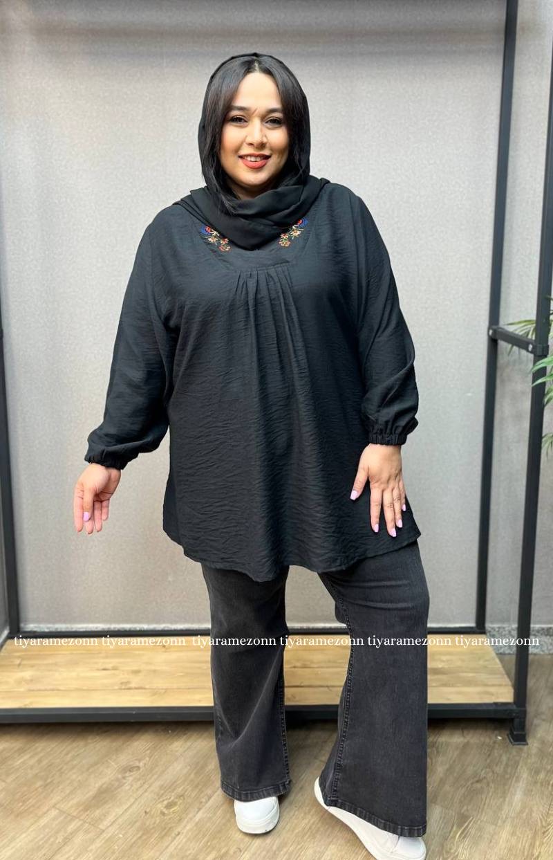 شومیزسایزبزرگ یقه هفت افرا کد 214