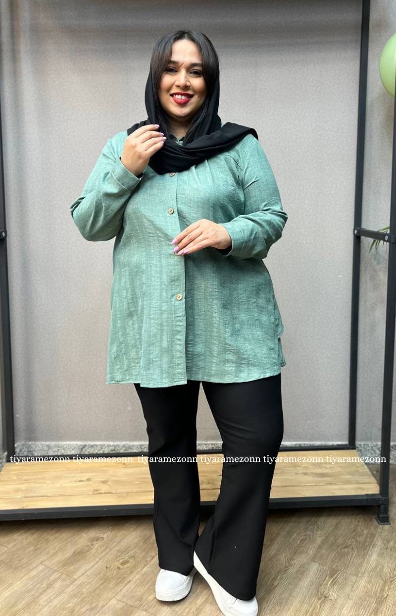 شومیز سایزبزرگ پشت گره کد 235