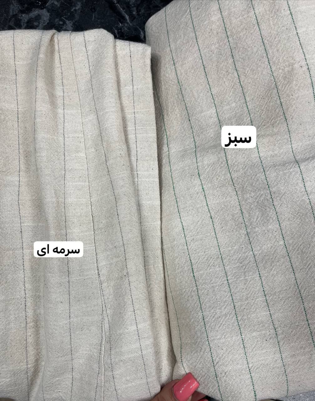 شلوار سایزبزرگ لینن راه راه کد 237