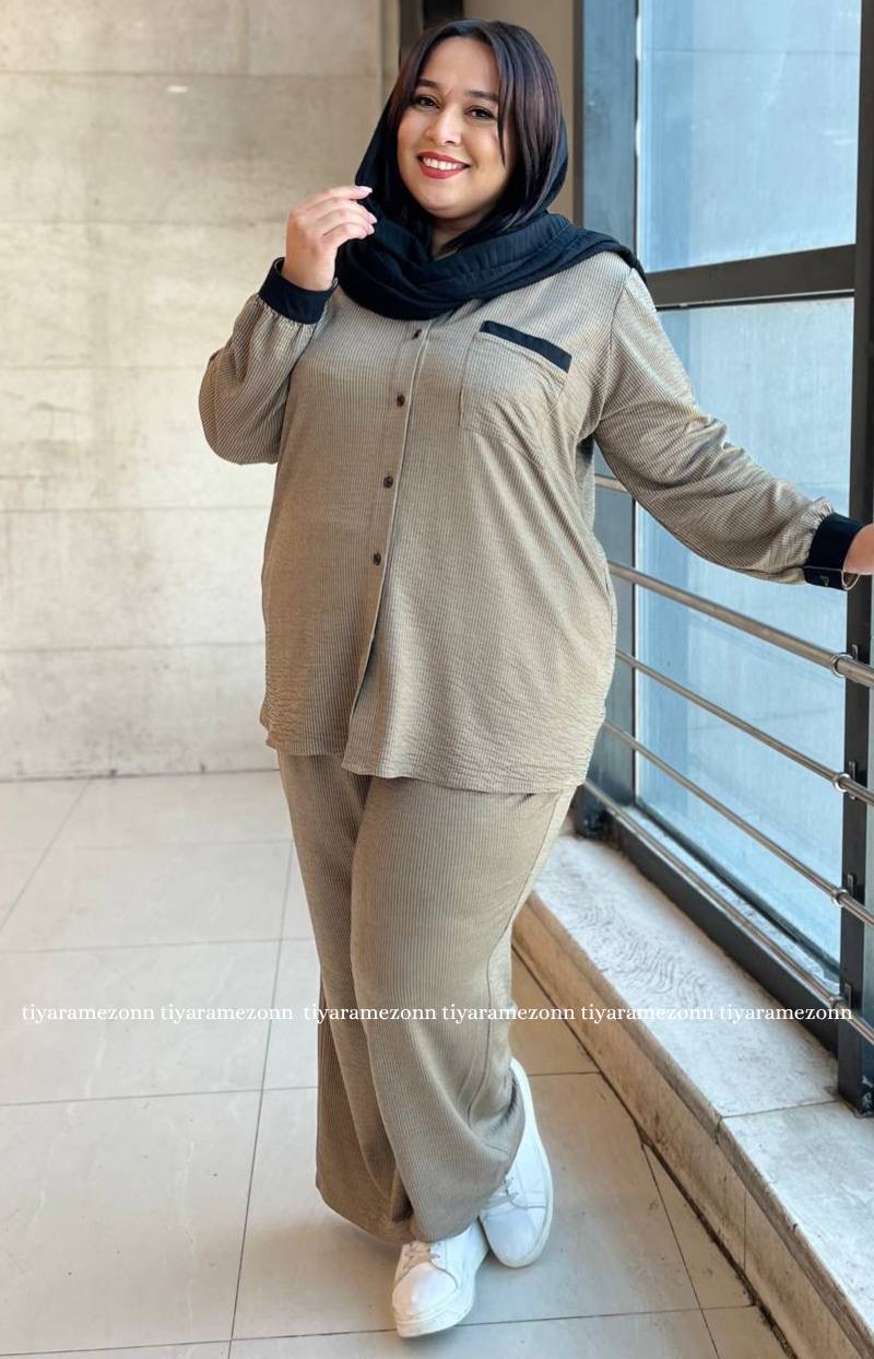 ست شومیز وشلوار سایزبزرگ رویال کد 238