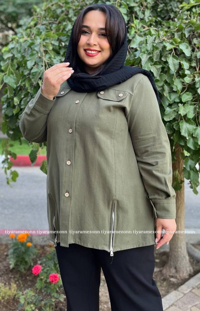 شومیز سایز بزرگ زیپ کد 250