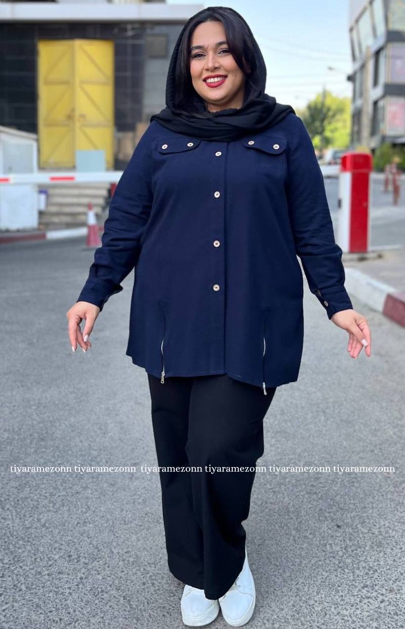 شومیز سایز بزرگ زیپ کد 250