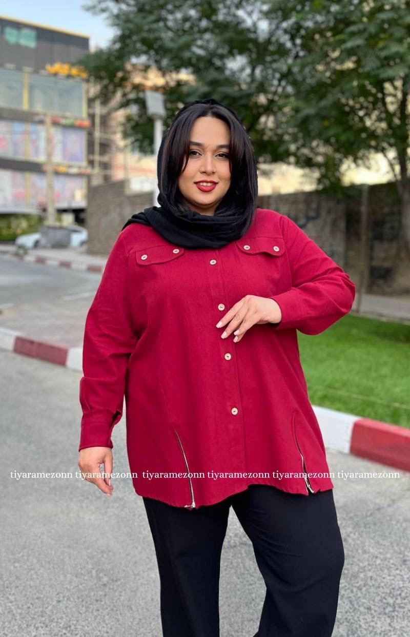 شومیز سایز بزرگ زیپ کد 250