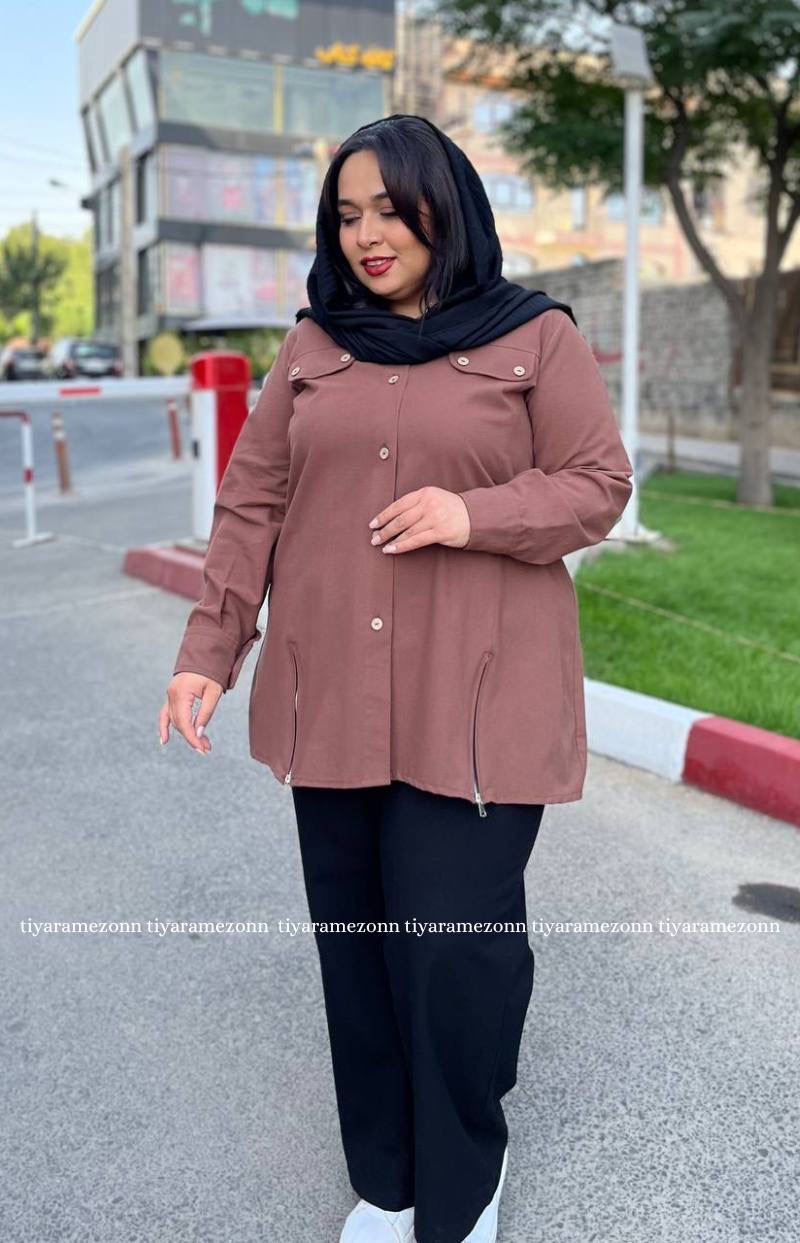 شومیز سایز بزرگ زیپ کد 250