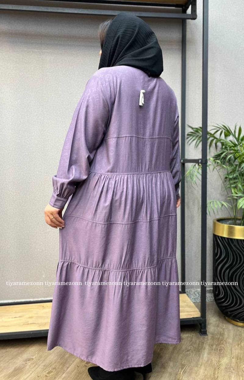 پیراهن سایز بزرگ پشت طبقه ای کد 256
