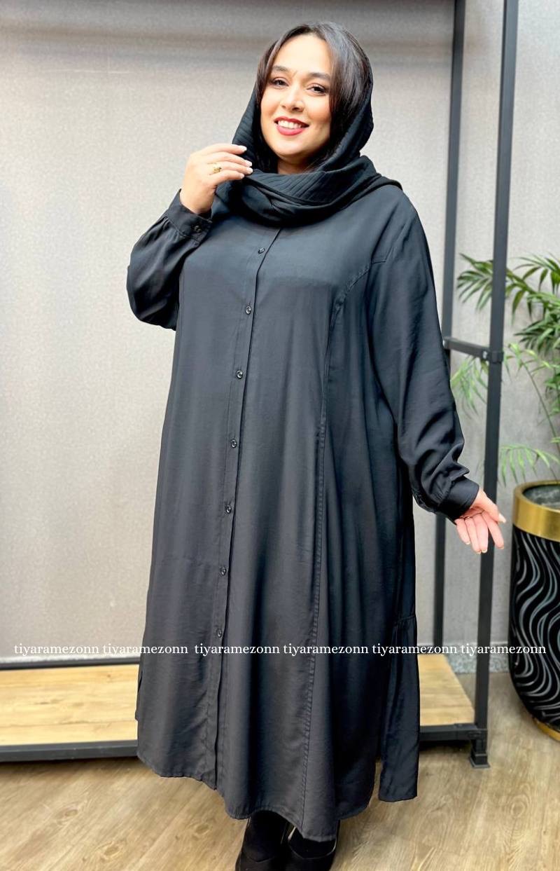 پیراهن سایز بزرگ پشت طبقه ای کد 256