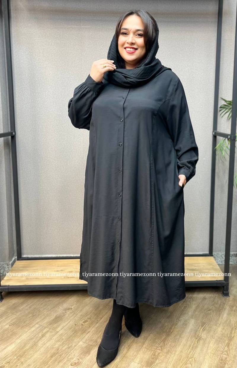 پیراهن سایز بزرگ پشت طبقه ای کد 256
