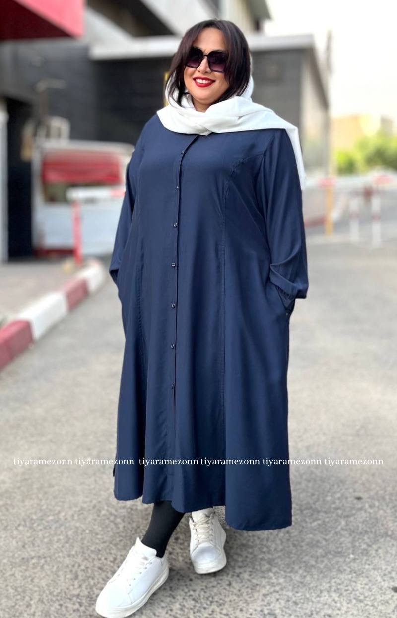 پیراهن سایز بزرگ پشت طبقه ای کد 256