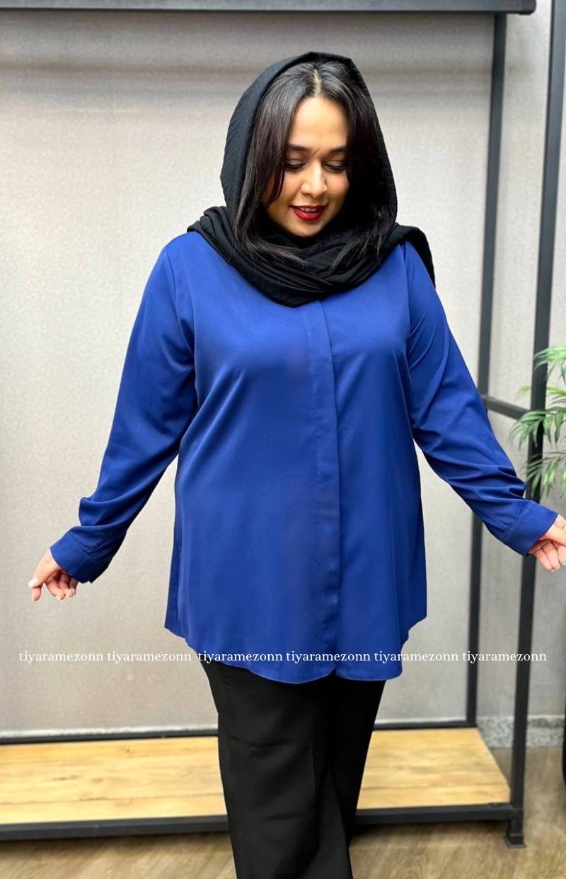 شومیز سایزبزرگ زیتون کد 247