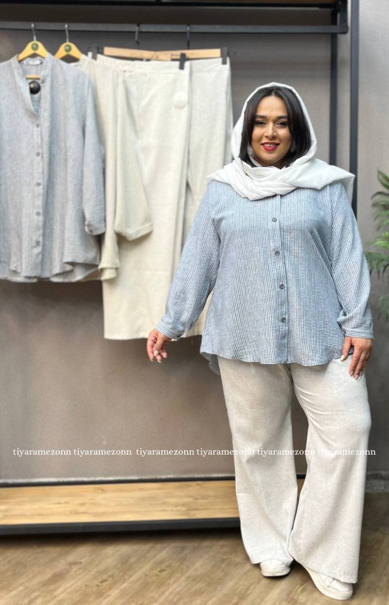 ست شومیز وشلوار سایزبزرگ هارمونی کد 267