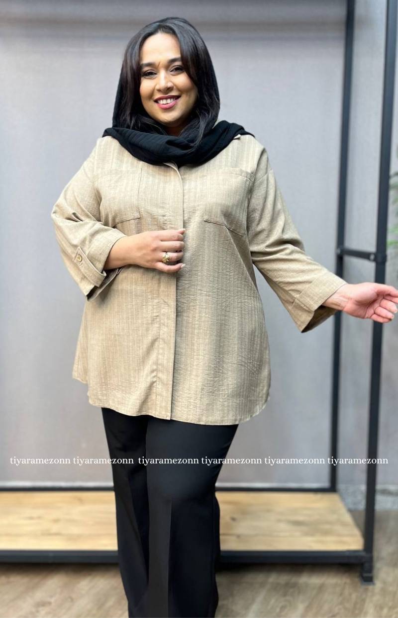 شومیزمانتویی سایزبزرگ پشت دکمه کد 261