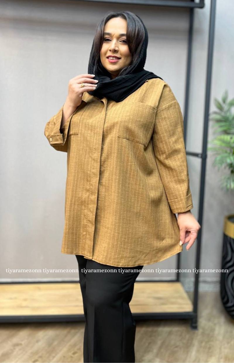شومیزمانتویی سایزبزرگ پشت دکمه کد 261