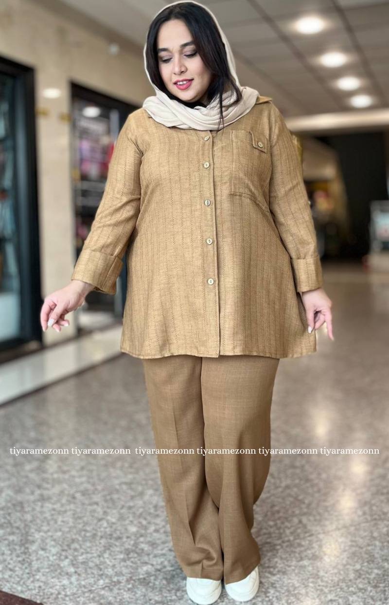 شومیز سایز بزرگ جیب پاگن دار کد 272