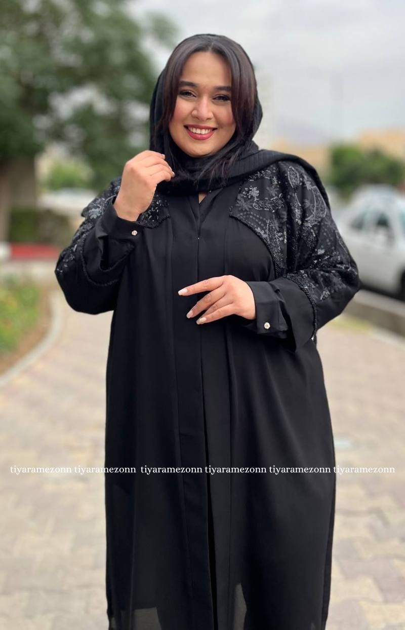 مانتو مجلسی سایزبزرگ استین گیپور کد 270