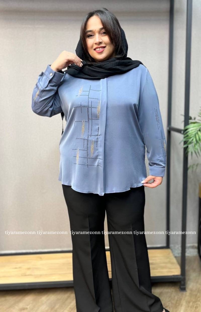 شومیز مجلسی سایز بزرگ  کهکشانی کد 263