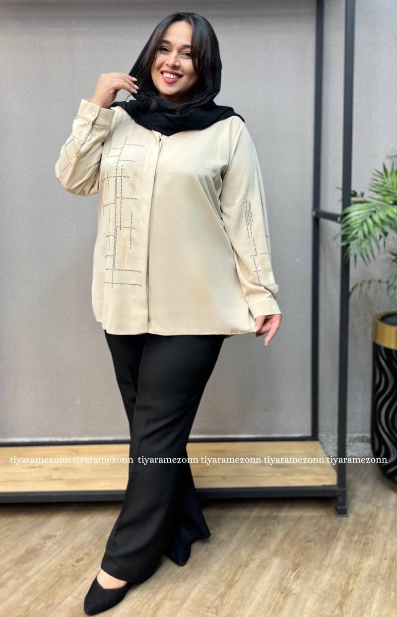 شومیز مجلسی سایز بزرگ  کهکشانی کد 263