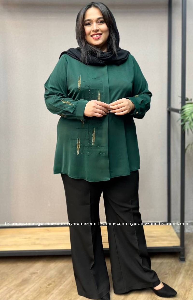 شومیز مجلسی سایز بزرگ  کهکشانی کد 263