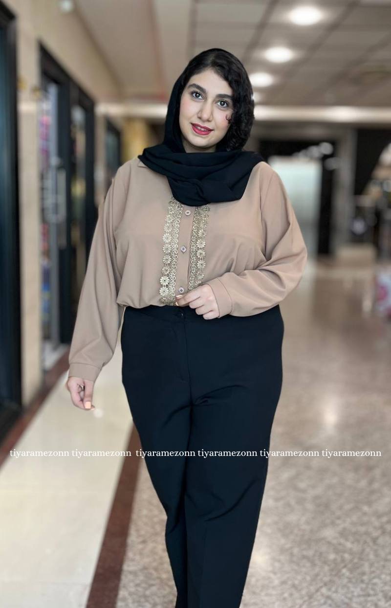 شومیز الیزه خرجکار گیپور کد 090