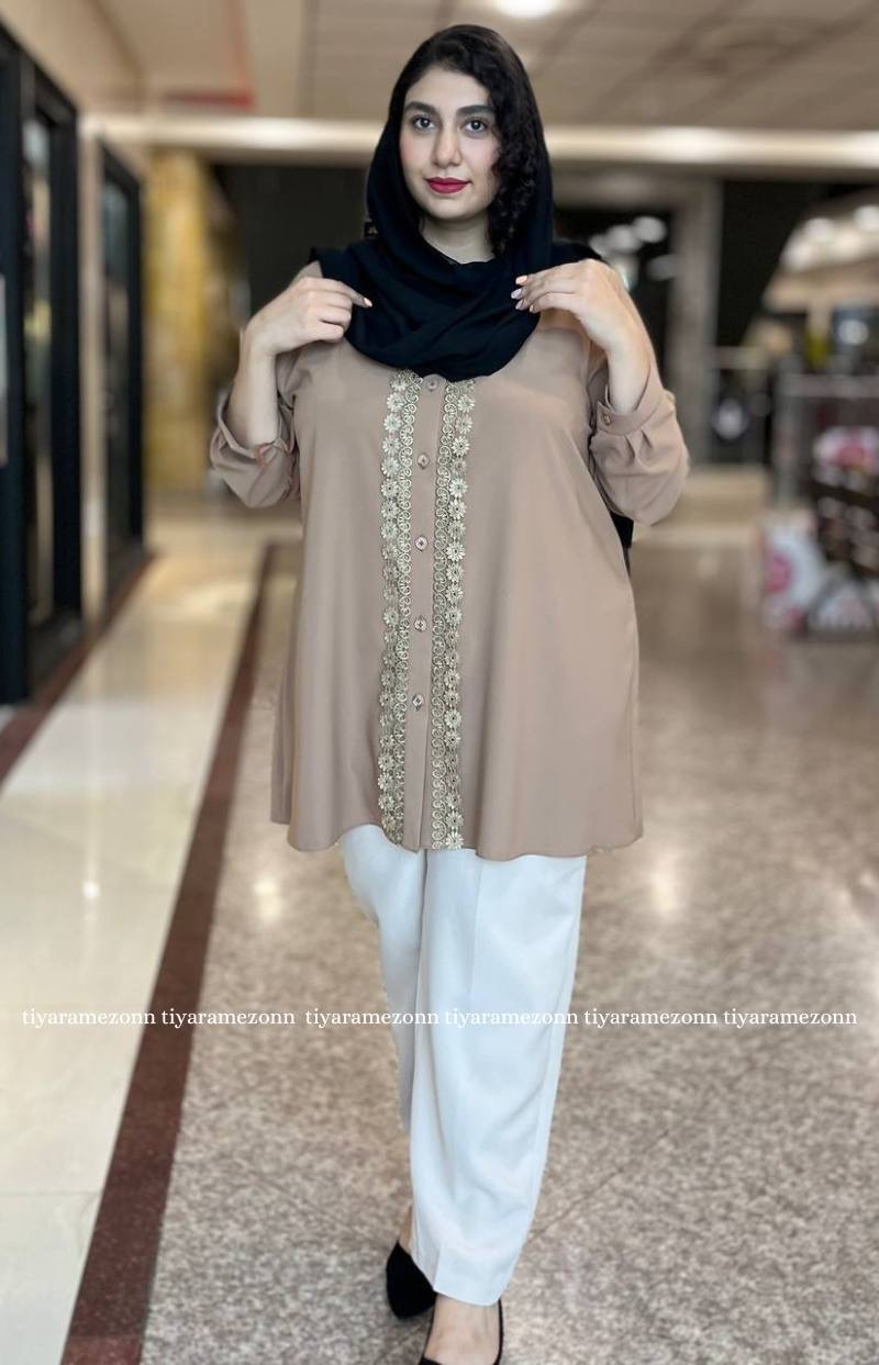 شومیز الیزه خرجکار گیپور کد 090