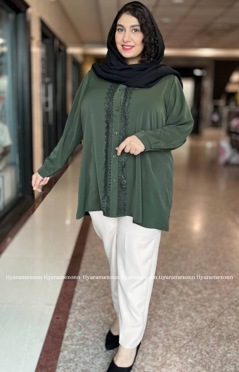 شومیز الیزه خرجکار گیپور کد 090