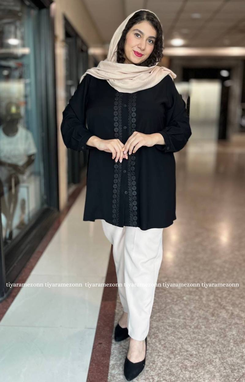 شومیز الیزه خرجکار گیپور کد 090