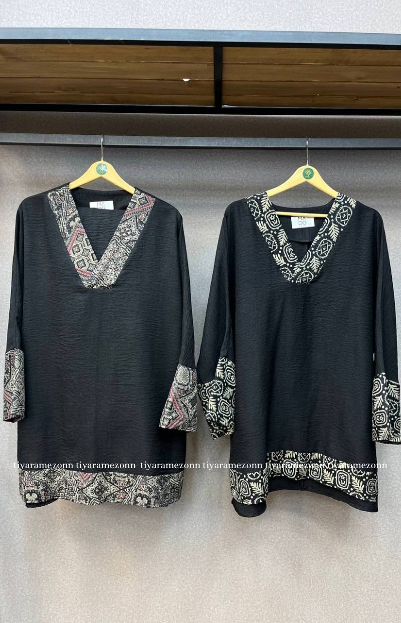 ست شومیز وشلوار سایزبزرگ مدل دایانا کد 268