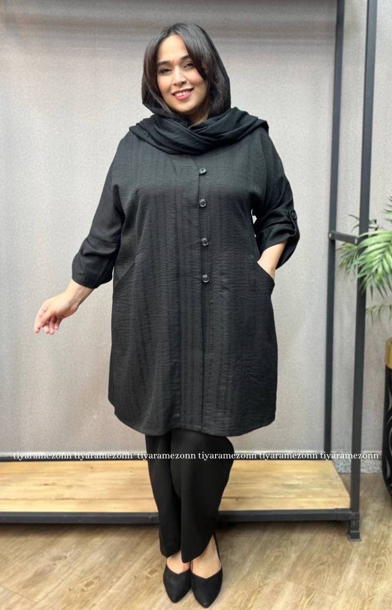 مانتو کیمونو سایزبزرگ کراش یقه انگلیسی کد283