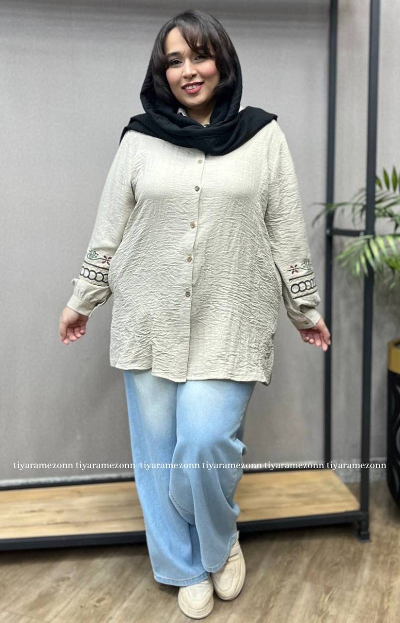 شومیز سایزبزرگ  الیزه خرجکار گیپور کد 282