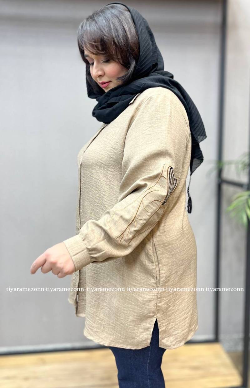 شومیز سایزبزرگ  الیزه خرجکار گیپور کد 282