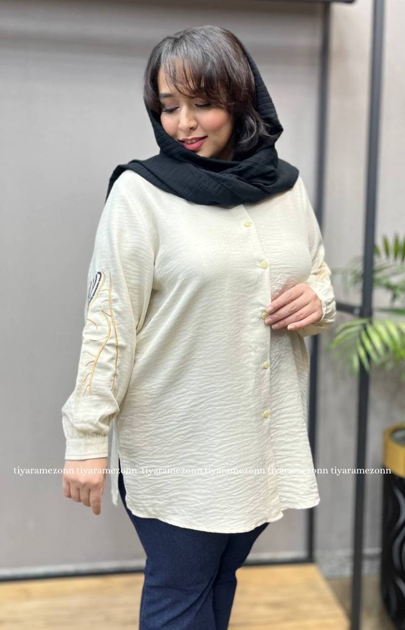 شومیز سایزبزرگ  الیزه خرجکار گیپور کد 282
