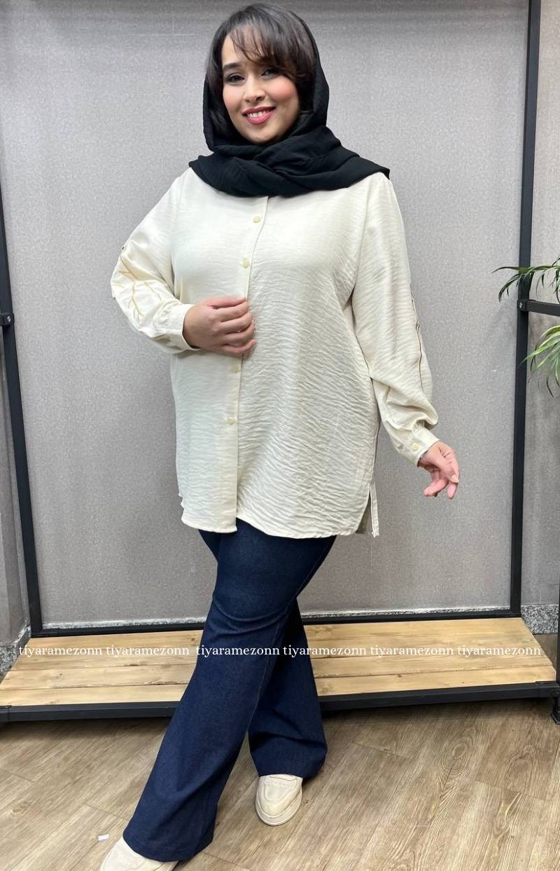 شومیز سایزبزرگ  الیزه خرجکار گیپور کد 282