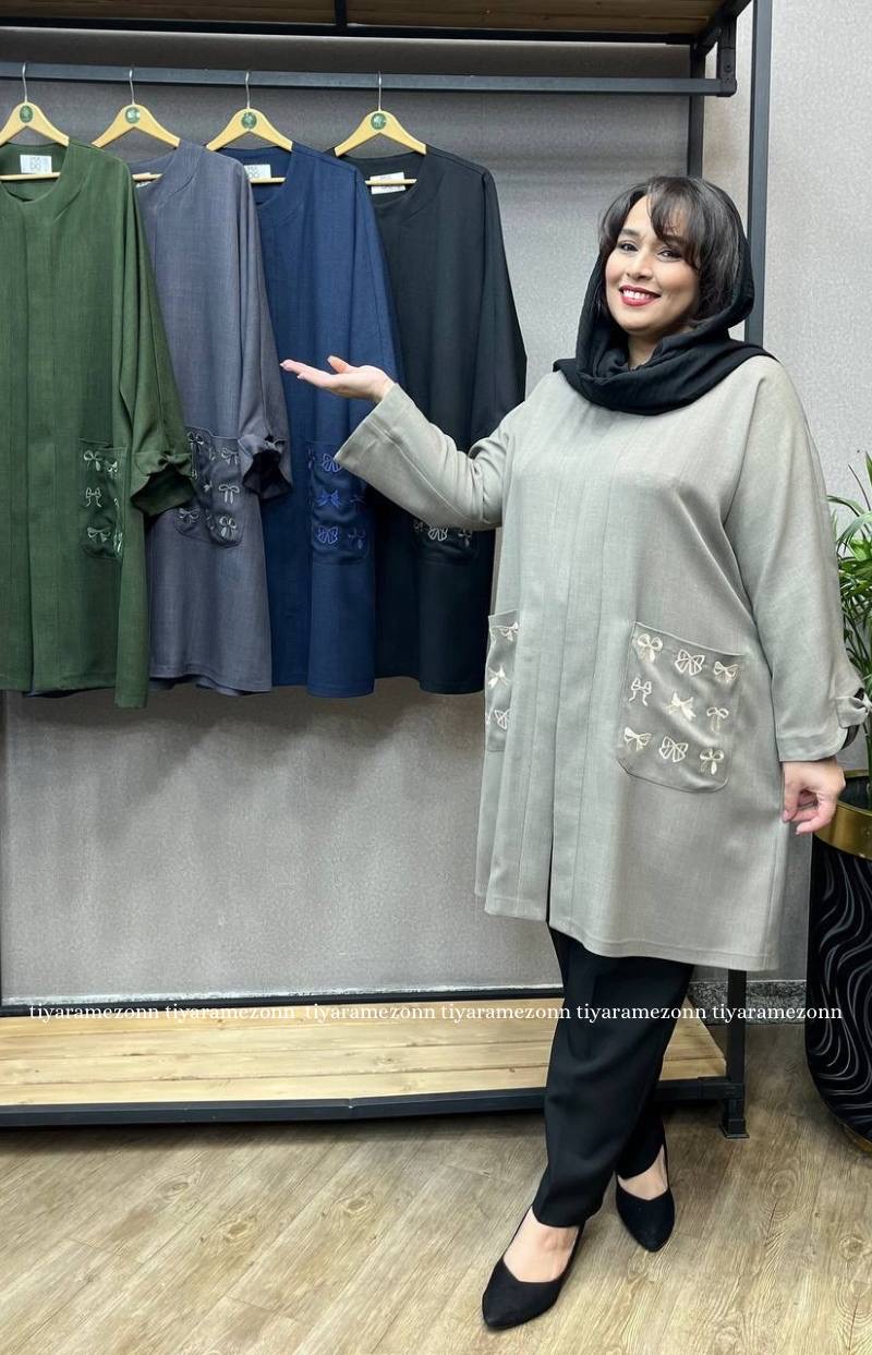 مانتو سایز بزرگ مدل چهار دکمه  کد 290