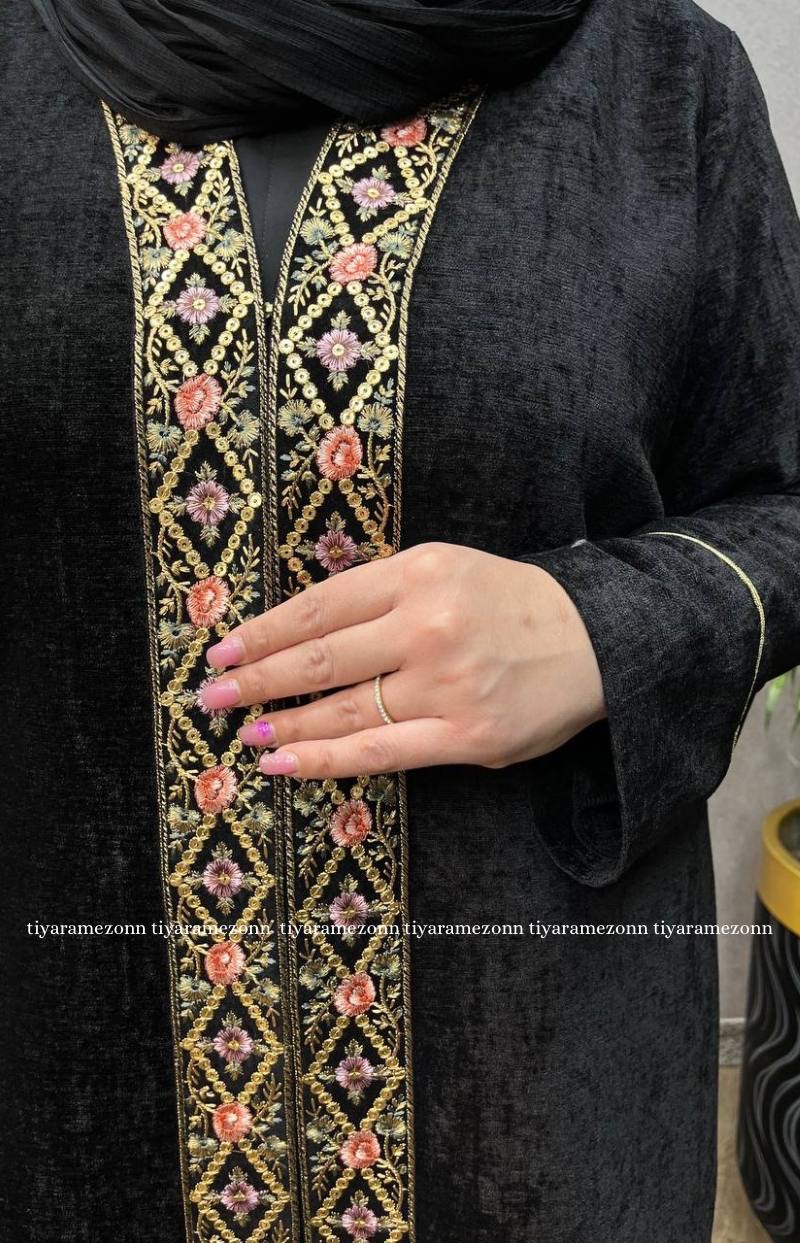 کت مخمل زنانه سایزبزرگ رزگلد کد 301