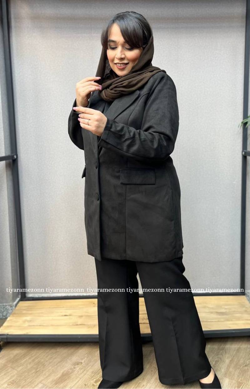 کت سوییت سایزبزرگ یقه انگلیسی کد 306